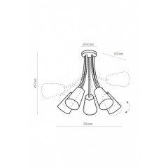 Люстра WIRE KIDS 5 TK-Lighting 1712 Токмак