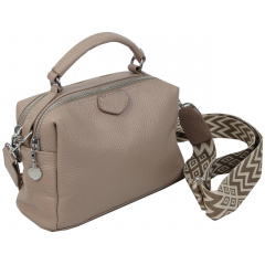 Жіноча сумка крос-боді Borsacomoda 16x16x10 см Бежевий (2535266722) Житомир