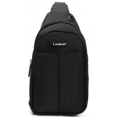Чоловіча сумка слінг LANPAD 17x30x9 см Чорний (2513876146) Ірпінь
