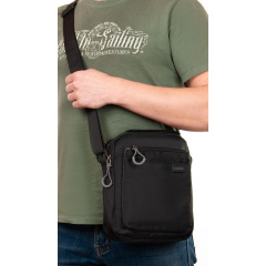 Мужская плечевая сумка LANPAD 19x25x10 см Черный (2512685542) Запорожье
