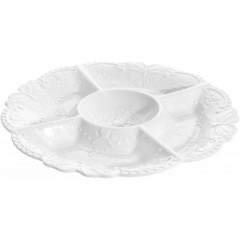 Сервировочные блюда 5 секций 2 штуки White Lace диаметром 27см DP218733 BonaDi Чернівці