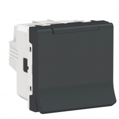 Розетка Schneider Electric NU303754TA (винтовой зажим) 16А (антрацит) Сарны
