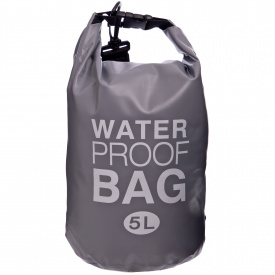 Водонепроницаемый гермомешок с плечевым ремнем SP-Sport Waterproof Bag 5л TY-6878-5 Серый