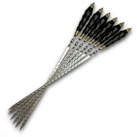 Шампура с деревянной ручкой Gorillas BBQ Медведь с литьем SKK58 45 см 6 шт (5430)