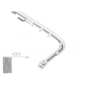 Кутовий карниз з відкриттям штор в одну сторону Livolo (VL-SHQ011C1)