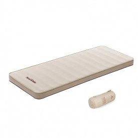 Коврик самонадувной Naturehike NH20FCD08 одноместный с помпой 200х76х10 см Бежево-песочный (1047-6976023925214)