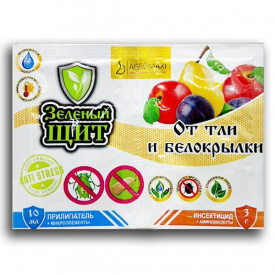 Інсектицид Зелений щит від попелиці та білокрилки + Прилипач Агромакс 3 г + 10 мл