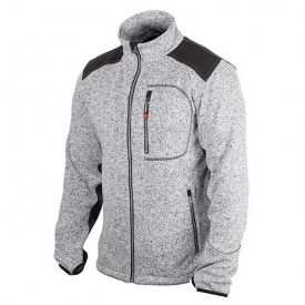 Куртка вязаная SOFTSHELL INTERTOOL SP-3112 серого цвета с черными вставками, ткань - 100% полиэстер 270 G размер M