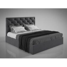 Двоспальне ліжко подіум Дайкірі Люкс Sentenzo з каретною стяжкою в м'якій рамі 140х200