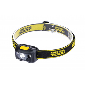 Фонарь налобный MASTERTOOL 4 режима 59х41х32 мм WHITE LED+2xRED LED 3xAAA ABS 94-0812