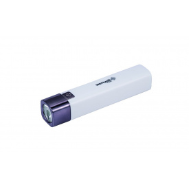 Фонарь Wertvoll GM 3 режима LED Li-ion 1200 mAh/t 7000 K/80 lum powerbank ABS 122х25 мм WHITE (RX-8001)