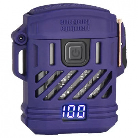 Фонарь-зажигалка Multifunctional D53-2LED Box LCD TypeC 3+1 режим 62х52х28 мм