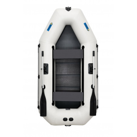 Лодка пвх надувная гребная двухместная ΩMega 260LS PS серая