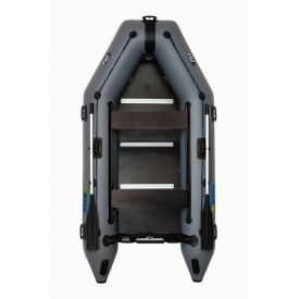Лодка надувная моторная килевая трехместная пвх ΩMega 300К PFA темно серая