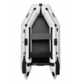 Лодка моторная надувная пвх двухместная ΩMega 270M серая