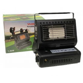 Обігрівач газовий та плита Yanchuan YC-808B 1.3 кВт Чорний (2282278993)