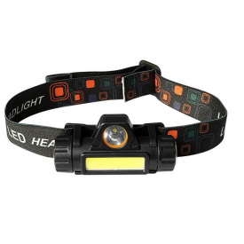 Фонарь налобный аккумуляторный Bluefield РН2 5W 2 лампи XPE + COM 500 Lm Черный (ФH050566)