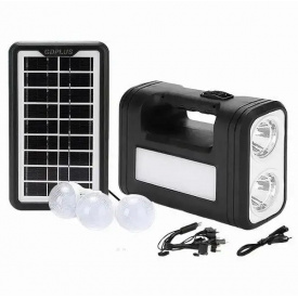 Ручной прожектор фонарь с повербанком и солнечной панелью в комплекте GDPlus GD-8017 (1915066896)