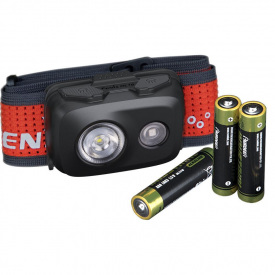 Налобный легкий фонарик Fenix HL16 Черный с красным