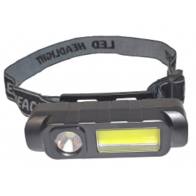 Фонарь аккумуляторный налобный HeadLight YY-10 3W+COB3W