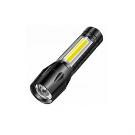 Фонарик светодиодный аккумуляторный Xiamen 3W LED + COB 350 лм USB (PH050713)