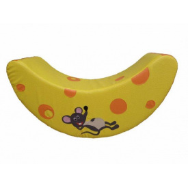 Дитячий м'який ігровий модуль гойдалка Тиа-Спорт Сир 120х30х55 см Жовтий