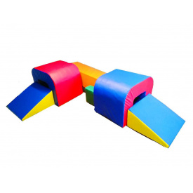 Дитячий спортивний ігровий тренажер з м'яких модулів Тиа-Спорт Верхолаз 7 шт Різнокольоровий