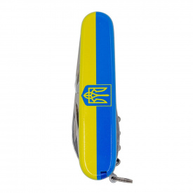Складной нож Victorinox Climber Ukraine Герб на флаге горизонтальный (1.3703.3_T3040p)