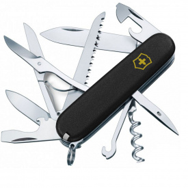 Складной нож Victorinox Huntsman Mat Черный матовый лак с желтым лого (1.3713.3_M0008p)