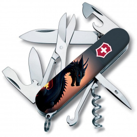 Складной нож Victorinox Climber Zodiac 91 мм 14 функций Дракон в лучах солнца (1.3703.3_Z3270p)