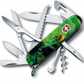 Складной нож Victorinox Huntsman Zodiac Зелёная деревянная змея 91 мм Разноцветный (1.3713.3_Z4310pk)