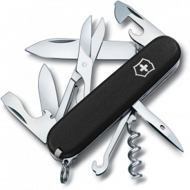 Складной нож Victorinox Climber Mat Черный матовый лак с желтым лого (1.3703.3_M0008p)