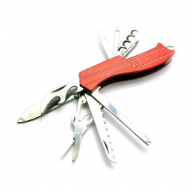 Складной карманный нож STINGER 10 в 1 Красный (DN27113)
