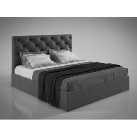 Двоспальне ліжко подіум Дайкірі Люкс Sentenzo з каретною стяжкою в м'якій рамі 140х200