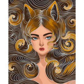 Картина за номерами Загадкова лисичка POLLYPOP92 Art Craft 10101-AC 40х50 см