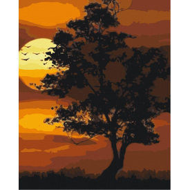 Картина за номерами BrushMe "Палаючий захід" 40х50см BS51965