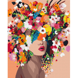 Картина за номерами BrushMe "Квіткова німфа" 40х50см BS41053