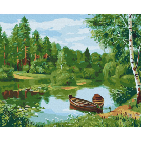 Картина за номерами BrushMe "Лісове озеро" 40х50см BS51967