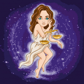 Картина за номерами Знаки зодіаку. Терези VIKTORIA.GRO.ART Art Craft 10107-AC 40х40 см