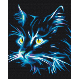 Картина за номерами BrushMe "Неоновий кіт" 40х50см BS32107
