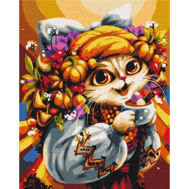 Картина за номерами BrushMe серії Патріот "Вереснева киця © Маріанна Пащук" 40х50см BS53823