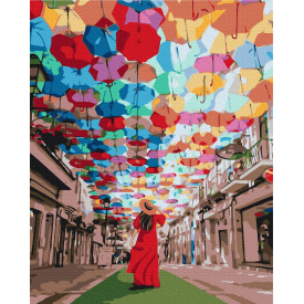 Картина за номерами BrushMe "Алея парасольок" 40х50см BS33345