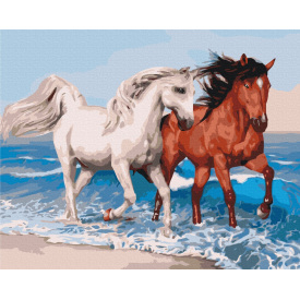 Картина за номерами BrushMe "Коні на узбережжі" 40х50см BS51568