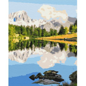 Картина за номерами BrushMe "Гірське дзеркало" 40х50см BS52563