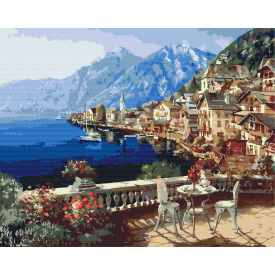 Картина за номерами BrushMe "Містечко під Альпами" 40х50см BS4790