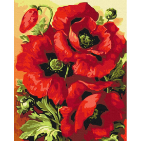Картина за номерами BrushMe "Принт в маках" 40х50см BS52284