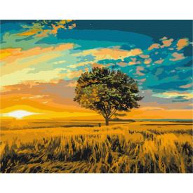 Картина за номерами BrushMe "Золотий захід сонця" 40х50см BS52578