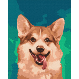 Картина за номерами BrushMe "Коргі в фарбах" 40х50см BS51519