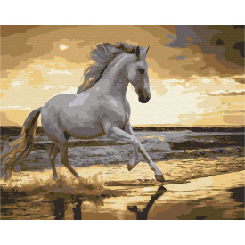 Картина за номерами BrushMe "Біг риссю на узбережжі" 40х50см BS30903