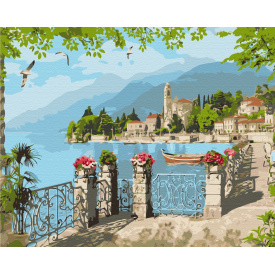 Картина за номерами BrushMe "Прибережне місто" 40х50см BS53762